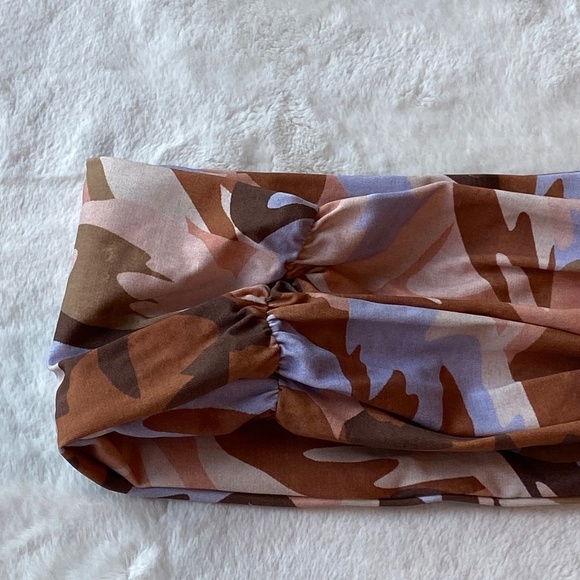 New! Stone Fox Swim Lele knotted bandeau top pastel petal 19662 - Picture 9 of 12